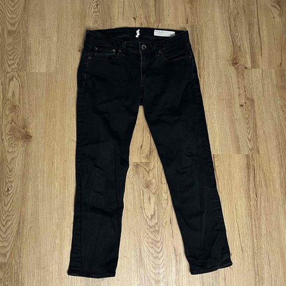 Rag & Bone Black Skinny Low Rise Slim Boyfriend Jeans Size 26 - Picture 2 of 16